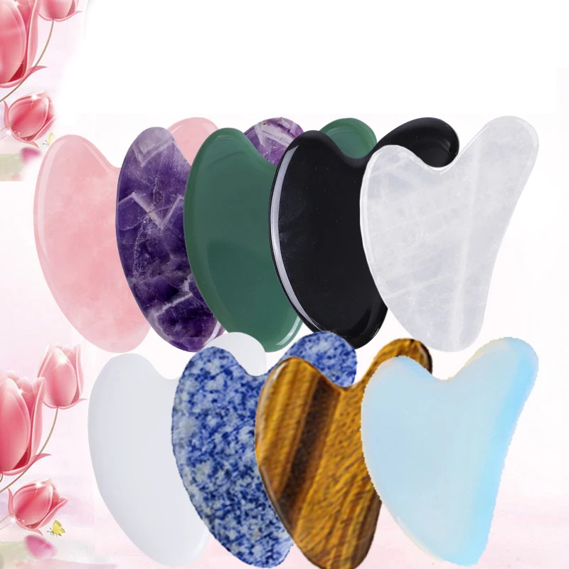 Jade Gua Sha Tool - 10pcs Natural Jade Gua Sha Set