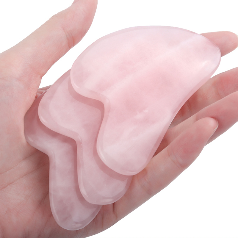 Jade Gua Sha Tool - Rose Quartz Jade Guasha Massage Tool