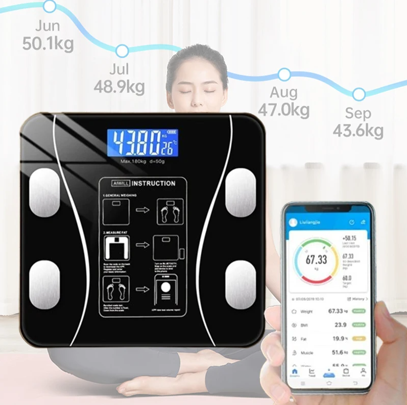 Digital Body Weight Scale - USB Intelligent Precise Body Fat Scale