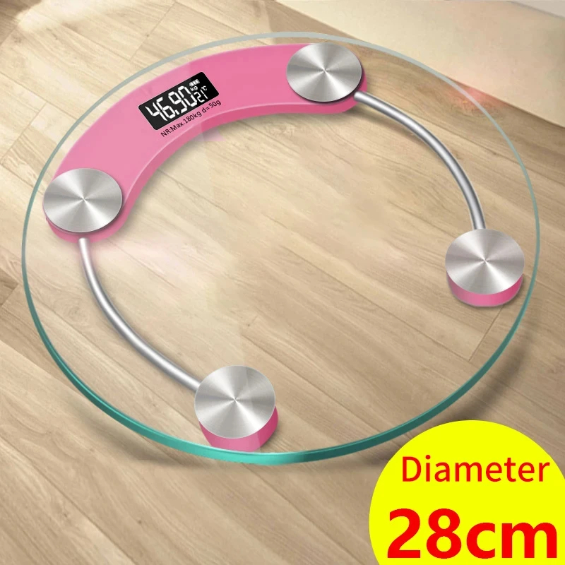 Fashion Round Weight Scale LCD - Digital Body Weight Scale ulasan dan harga