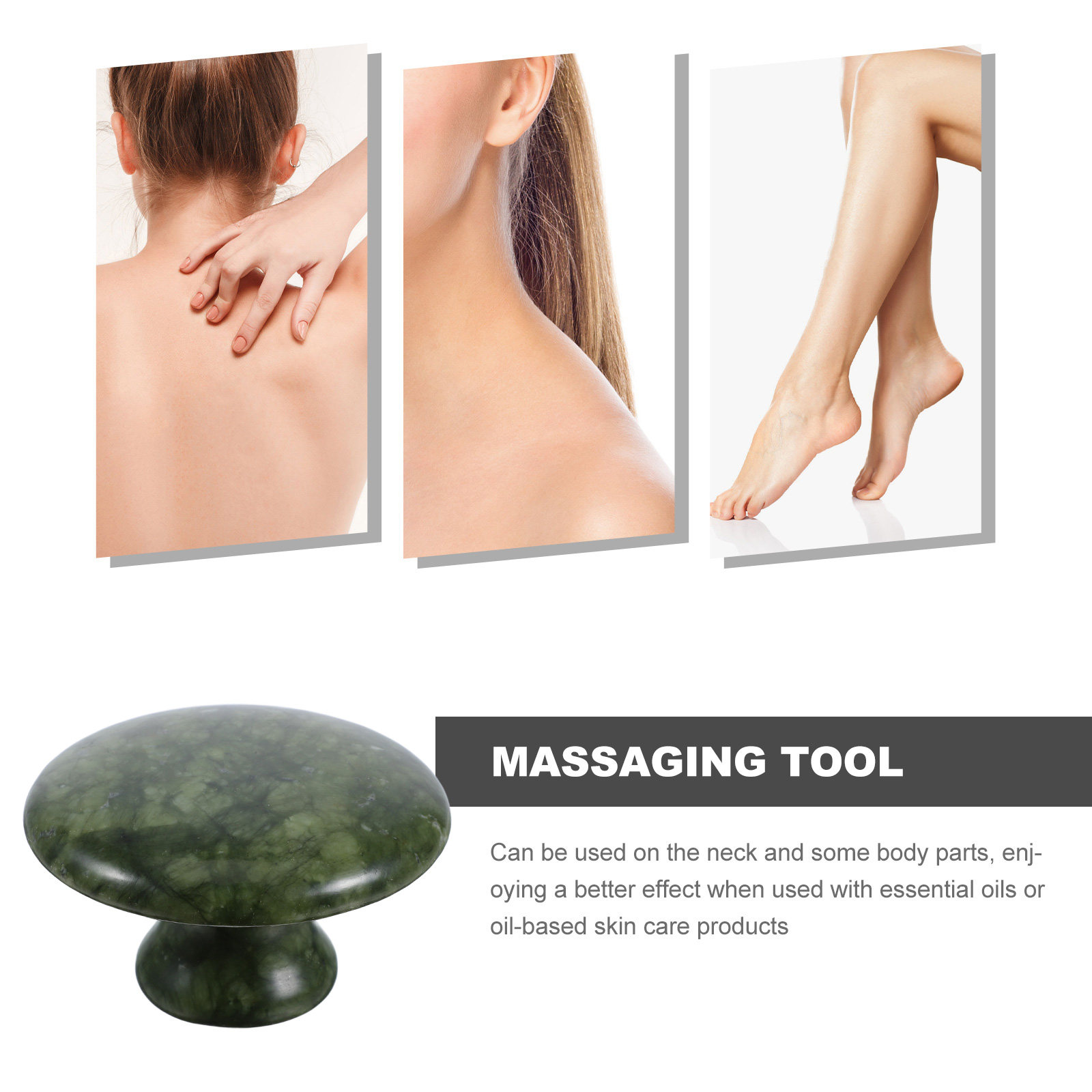 Mushroom Shaped Jade Massage S - Jade Gua Sha Tool ulasan dan harga