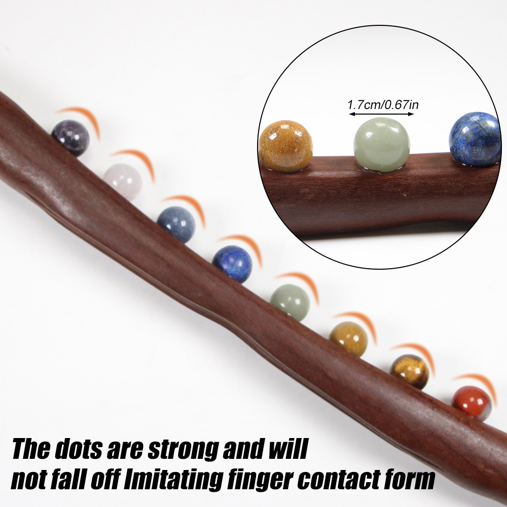 Wood Massage Stick 10 Jade Sto - Jade Gua Sha Tool ulasan dan harga