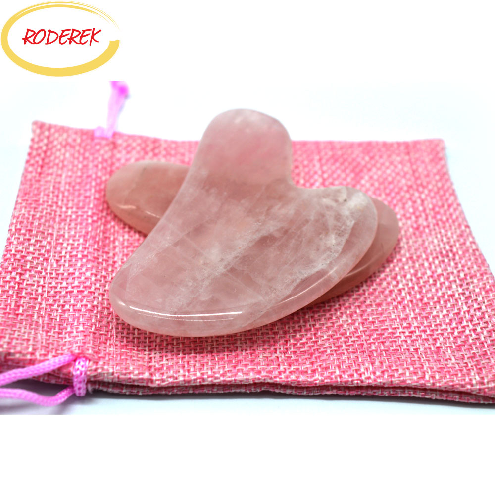 Jade Guasha Plate Natural Rose - Jade Gua Sha Tool ulasan dan harga