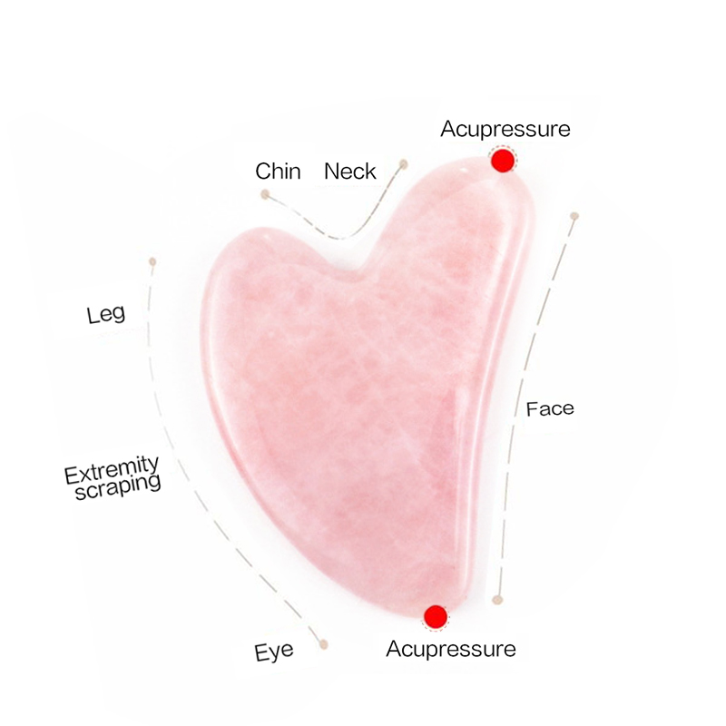 Rose Quartz Gua Sha For Face M - Jade Gua Sha Tool ulasan dan harga