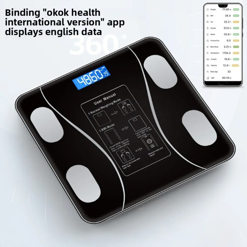 26X26cm Rechargeable Model Sma - Digital Body Weight Scale ulasan dan harga