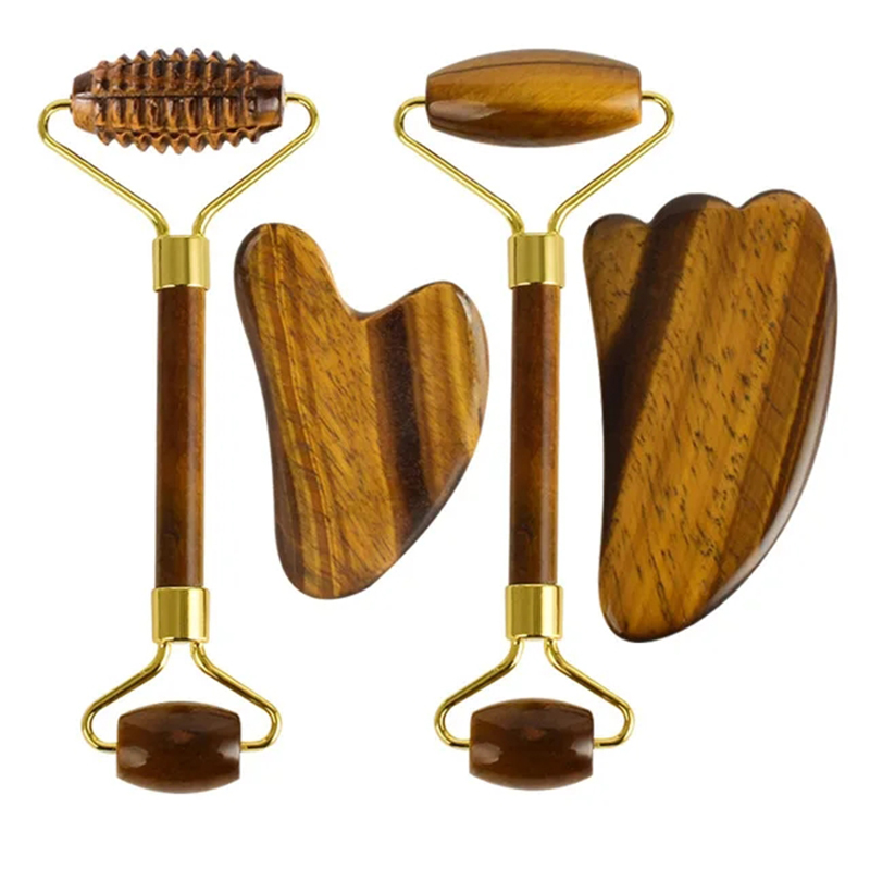 Natural Tiger Eye Jade Roller  - Jade Gua Sha Tool ulasan dan harga