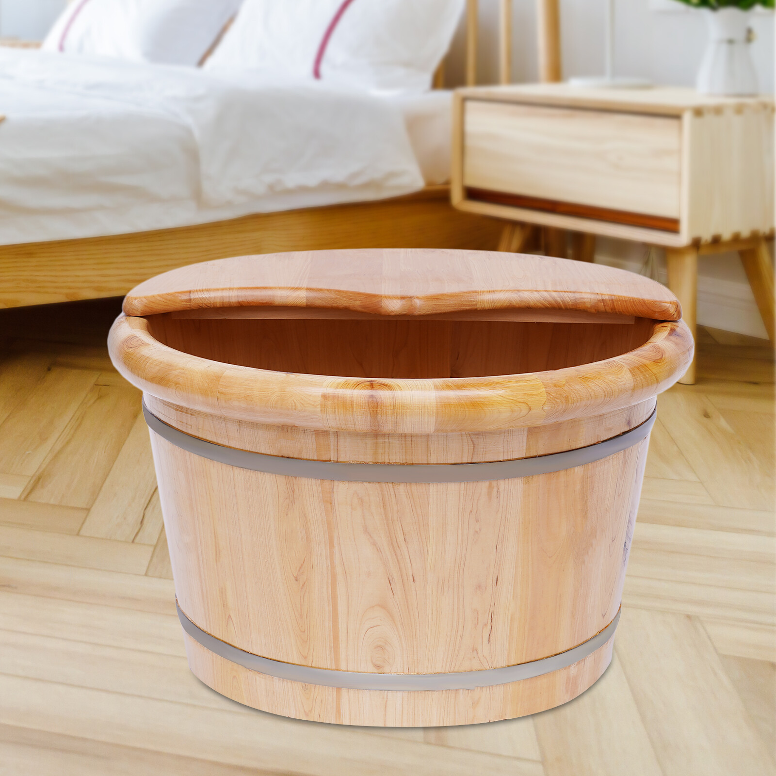 Cedar Wood Foot Bath Tub Leak- - Foot Bath Massager ulasan dan harga