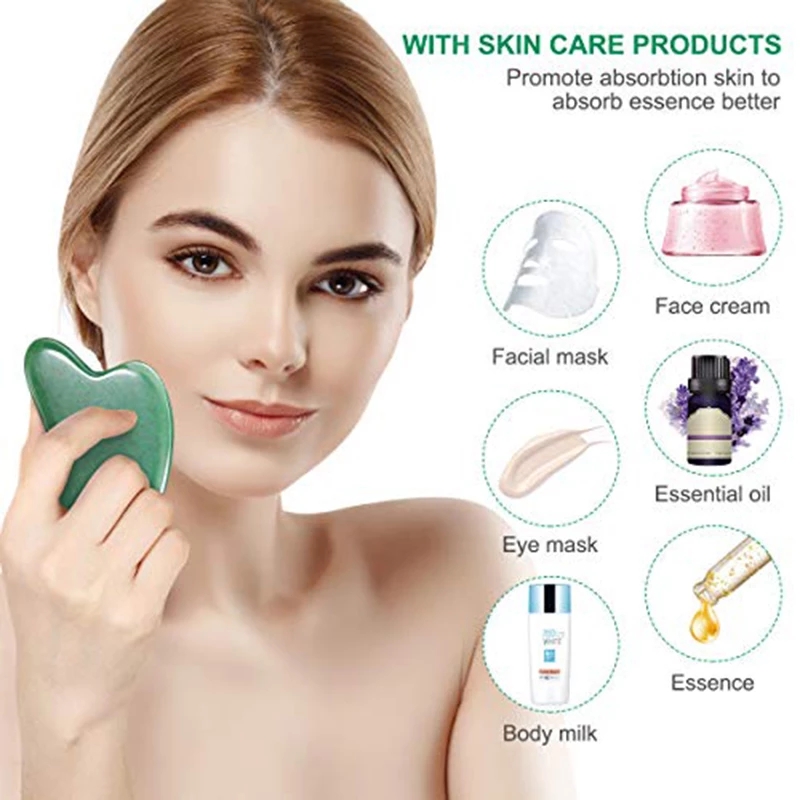 10pcs Natural Jade Gua Sha Set - Jade Gua Sha Tool ulasan dan harga