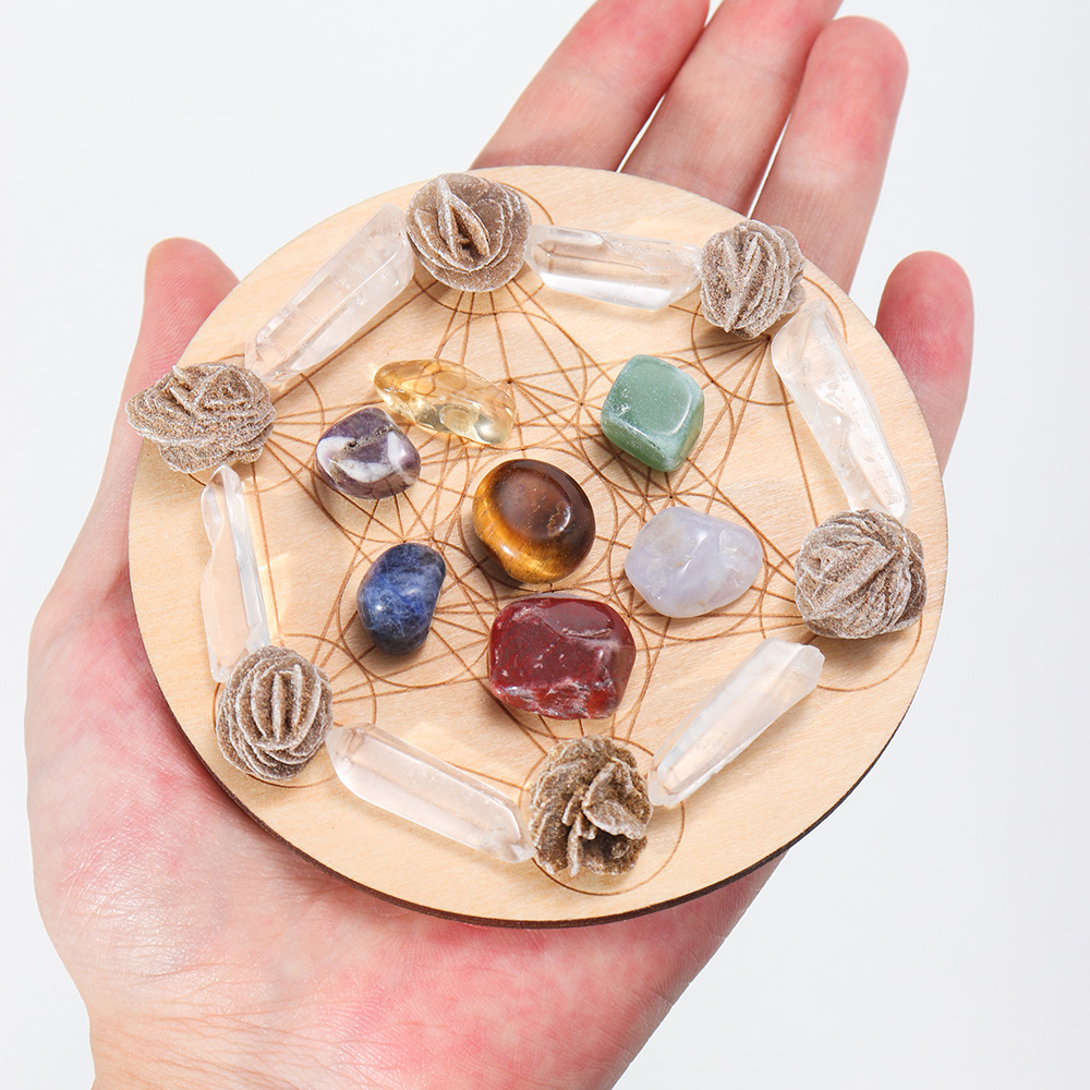 7pcs/set Natural Crystal Mixed - Healing Crystal Set ulasan dan harga