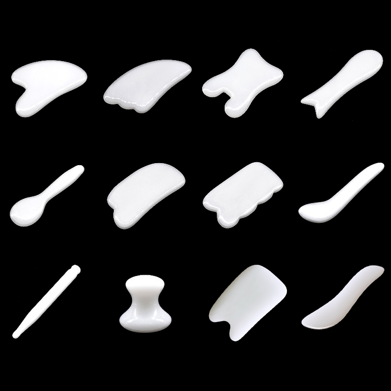 Natural White Jade Gua Sha Boa - Jade Gua Sha Tool ulasan dan harga