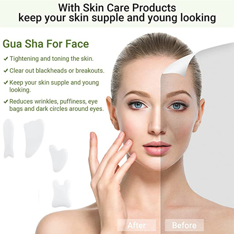 Natural White Jade Gua Sha Boa - Jade Gua Sha Tool ulasan dan harga