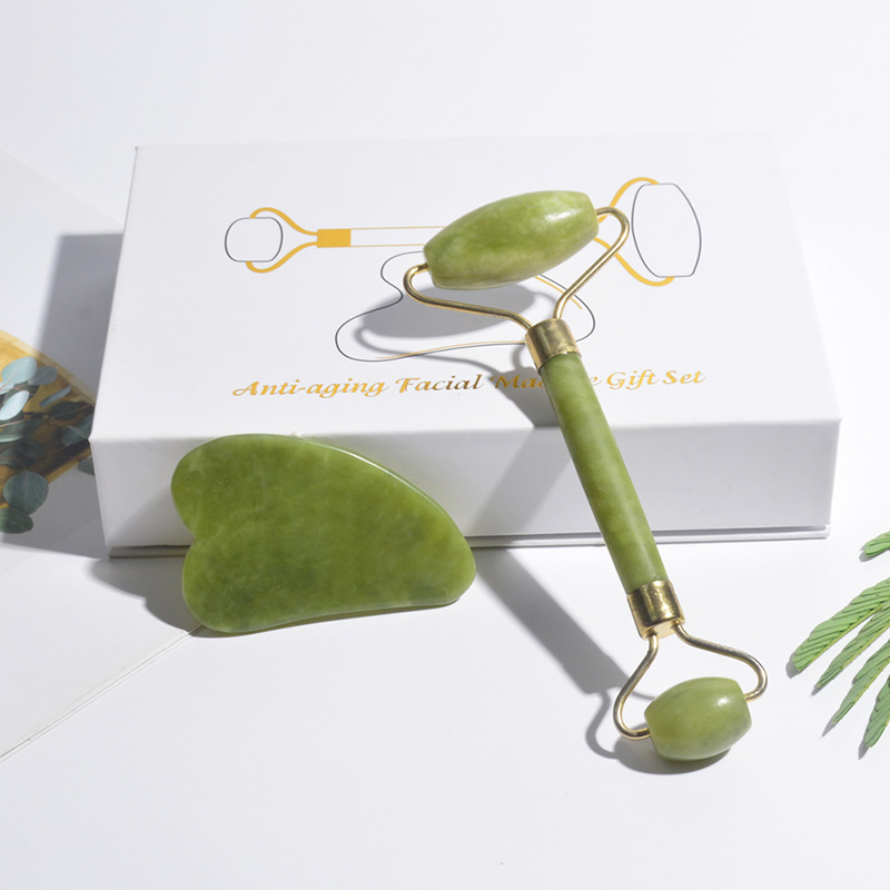 Natural Jade Roller Face Gua S - Jade Gua Sha Tool ulasan dan harga