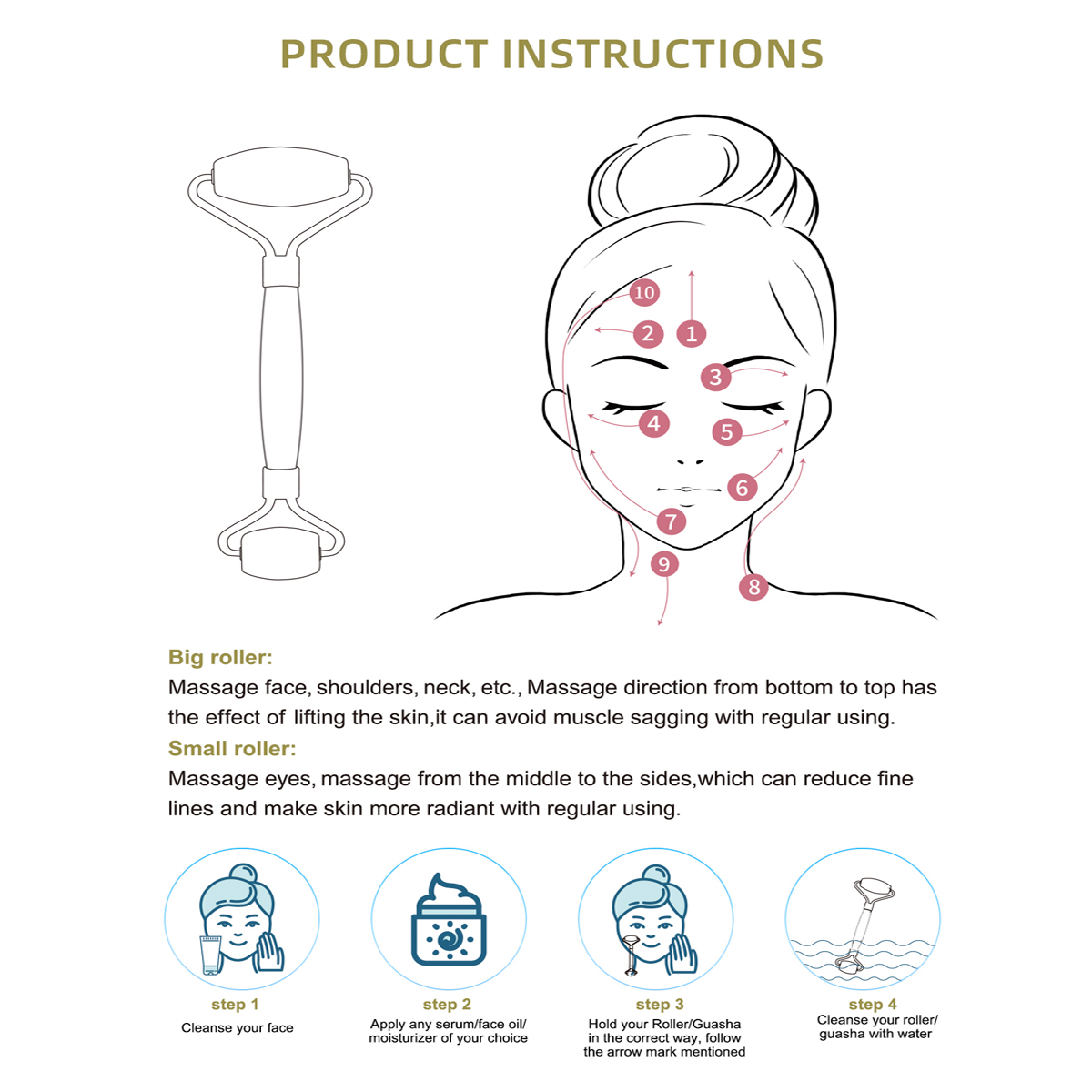 Natural Jade Roller Massager f - Jade Gua Sha Tool ulasan dan harga